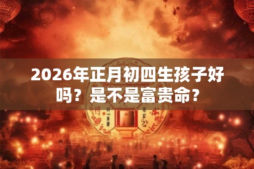 2026年正月初四生孩子好吗?是不是富贵命? 2026年正月初四生孩子好吗?是不是富贵命?
