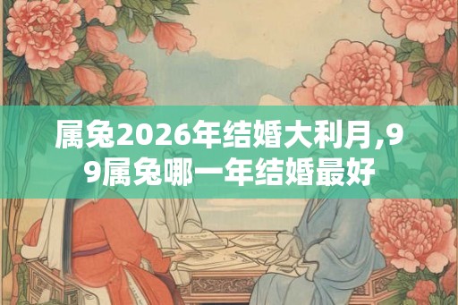 属兔2026年结婚大利月,99属兔哪一年结婚最好