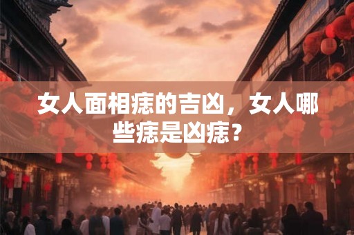 女人面相痣的吉凶，女人哪些痣是凶痣？
