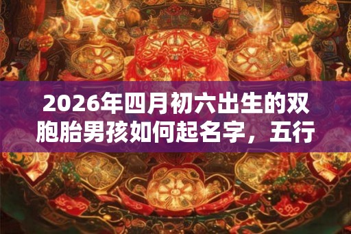 2026年四月初六出生的双胞胎男孩如何起名字，五行属什么
