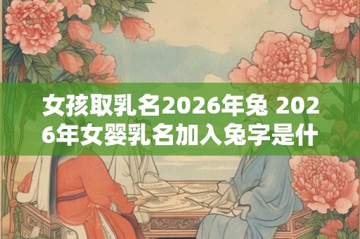 女孩取乳名2026年兔 2026年女婴乳名加入兔字是什么寓意