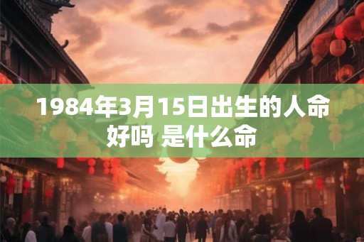 1984年3月15日出生的人命好吗 是什么命