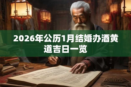 2026年公历1月结婚办酒黄道吉日一览
