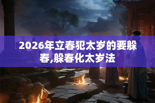 2026年立春犯太岁的要躲春,躲春化太岁法 2026年立春犯太岁的要躲春,躲春化太岁法