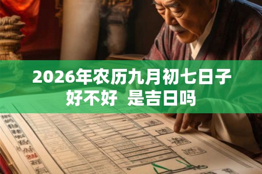 2026年农历九月初七日子好不好  是吉日吗
