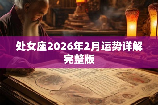 处女座2026年2月运势详解完整版
