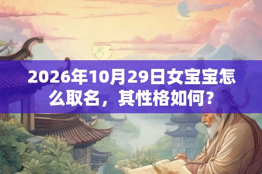2026年10月29日女宝宝怎么取名，其性格如何？