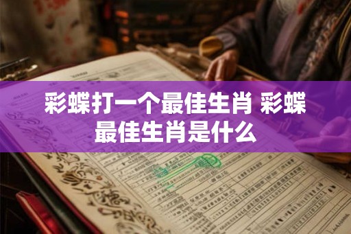 彩蝶打一个最佳生肖 彩蝶最佳生肖是什么