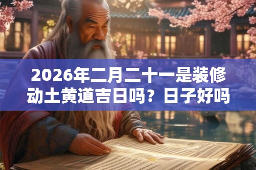 2026年二月二十一是装修动土黄道吉日吗？日子好吗