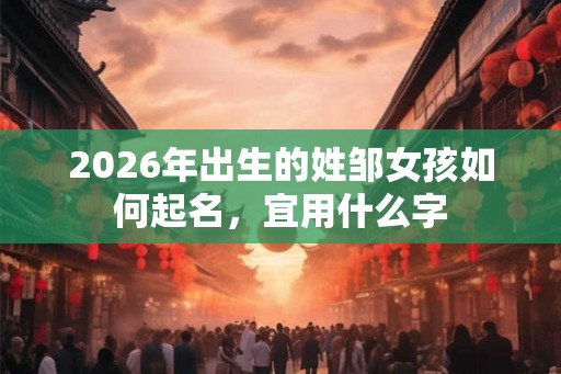 2026年出生的姓邹女孩如何起名，宜用什么字