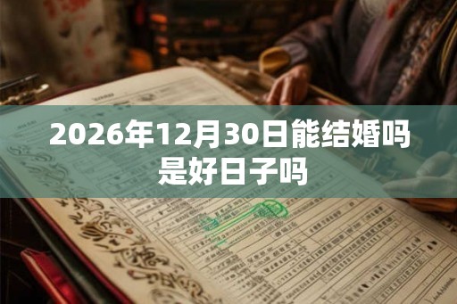 2026年12月30日能结婚吗 是好日子吗