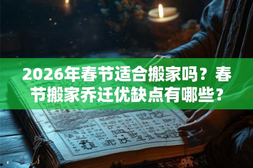 2026年春节适合搬家吗？春节搬家乔迁优缺点有哪些？