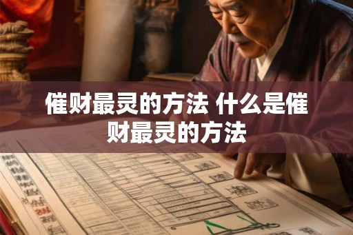 催财最灵的方法 什么是催财最灵的方法