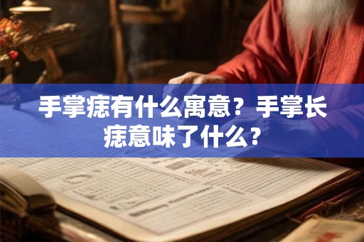 手掌痣有什么寓意?手掌长痣意味了什么? 手掌痣有什么寓意?手掌长痣意味了什么?