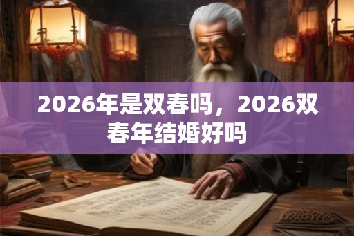 2026年是双春吗，2026双春年结婚好吗