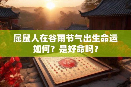 属鼠人在谷雨节气出生命运如何？是好命吗？