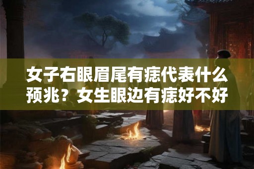 女子右眼眉尾有痣代表什么预兆？女生眼边有痣好不好？