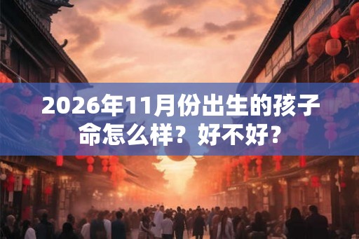 2026年11月份出生的孩子命怎么样？好不好？