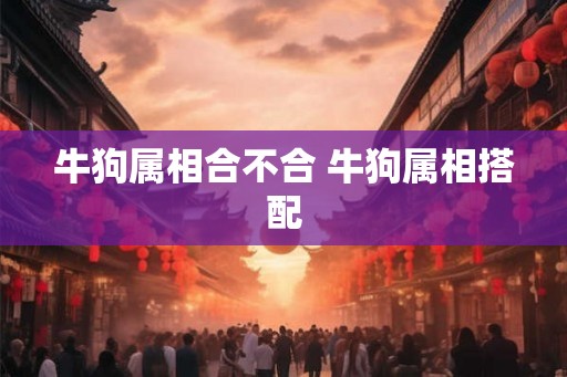 牛狗属相合不合 牛狗属相搭配