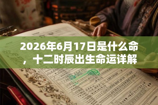 2026年6月17日是什么命,十二时辰出生命运详解 2026年6月17日是什么命,十二时辰出生命运详解
