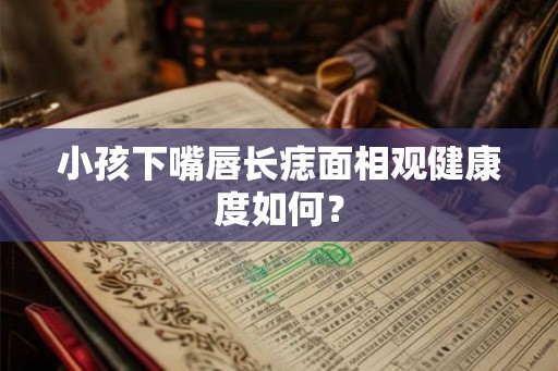 小孩下嘴唇长痣面相观健康度如何？