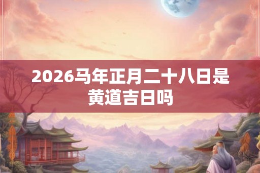 2026马年正月二十八日是黄道吉日吗