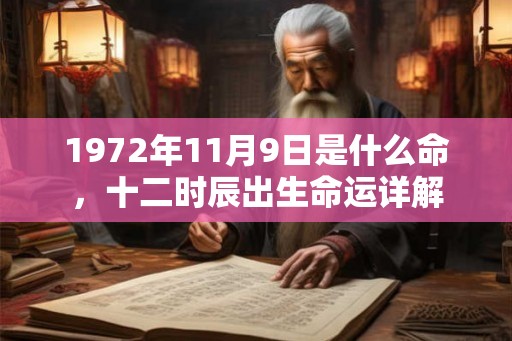 1972年11月9日是什么命,十二时辰出生命运详解 1972年11月9日是什么命,十二时辰出生命运详解