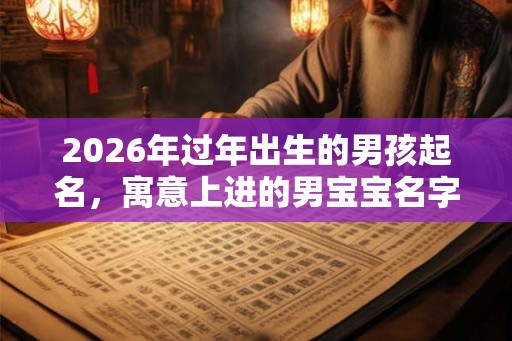 2026年过年出生的男孩起名，寓意上进的男宝宝名字