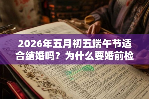 2026年五月初五端午节适合结婚吗？为什么要婚前检查？