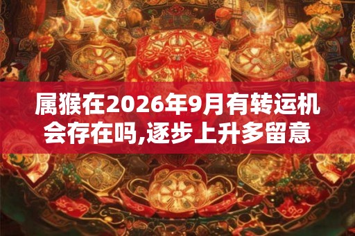 属猴在2026年9月有转运机会存在吗,逐步上升多留意 属猴在2026年9月有转运机会存在吗,逐步上升多留意