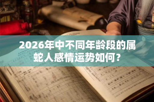 2026年中不同年龄段的属蛇人感情运势如何？