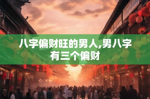 八字偏财旺的男人,男八字有三个偏财