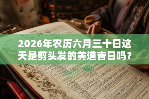 2026年农历六月三十日这天是剪头发的黄道吉日吗? 2026年农历六月三十日这天是剪头发的黄道吉日吗?