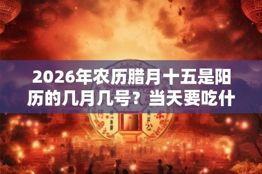 2026年农历腊月十五是阳历的几月几号？当天要吃什么？