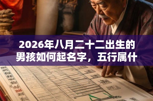 2026年八月二十二出生的男孩如何起名字,五行属什么 2026年八月二十二出生的男孩如何起名字,五行属什么