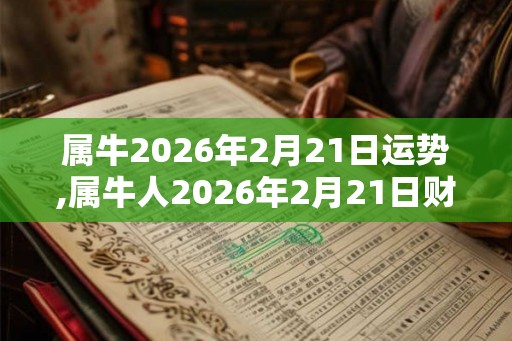 属牛2026年2月21日运势,属牛人2026年2月21日财运,生肖牛2026年2月21日运势