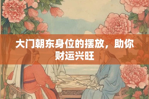 大门朝东身位的摆放，助你财运兴旺