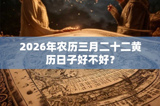 2026年农历三月二十二黄历日子好不好？