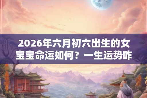 2026年六月初六出生的女宝宝命运如何？一生运势咋样