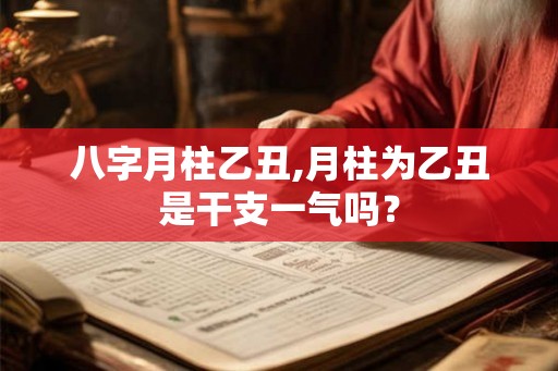 八字月柱乙丑,月柱为乙丑是干支一气吗? 八字月柱乙丑,月柱为乙丑是干支一气吗?