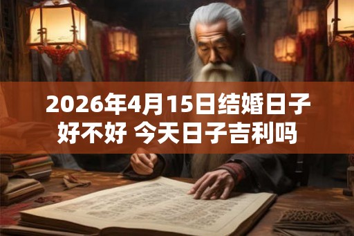 2026年4月15日结婚日子好不好 今天日子吉利吗 2026年4月15日结婚日子好不好 今天日子吉利吗