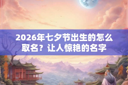 2026年七夕节出生的怎么取名？让人惊艳的名字