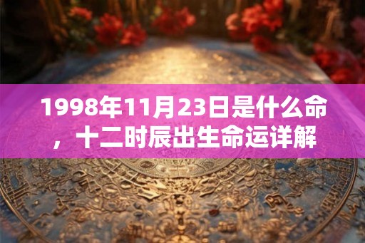 1998年11月23日是什么命，十二时辰出生命运详解