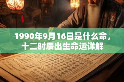 1990年9月16日是什么命，十二时辰出生命运详解