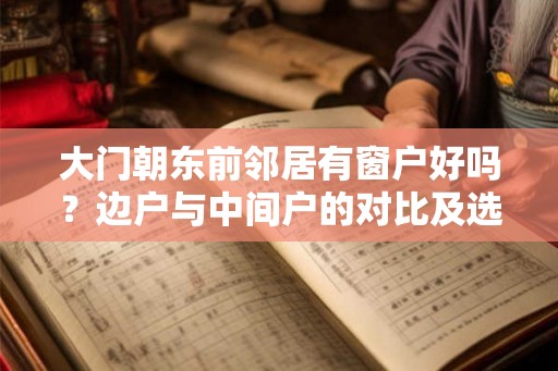 大门朝东前邻居有窗户好吗？边户与中间户的对比及选择指南
