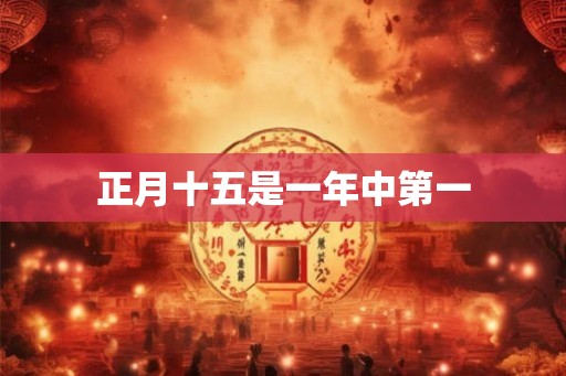 正月十五是一年中第一