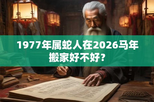 1977年属蛇人在2026马年搬家好不好？