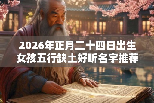 2026年正月二十四日出生女孩五行缺土好听名字推荐