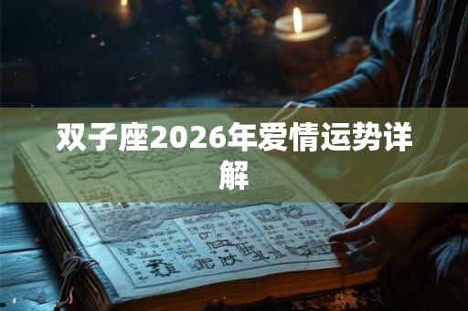 双子座2026年爱情运势详解