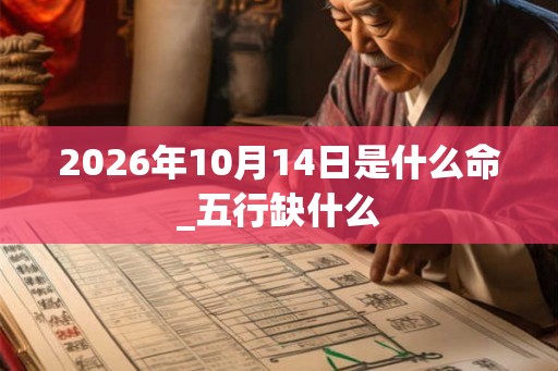 2026年10月14日是什么命_五行缺什么